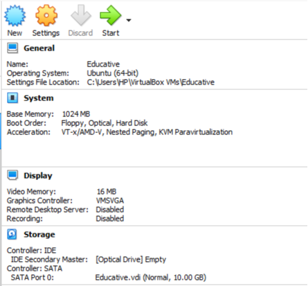 VM Specifications