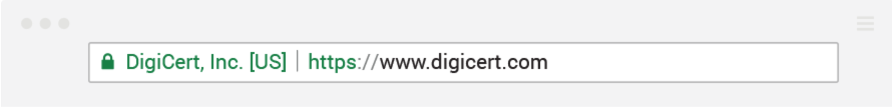The padlock icon indicates SSL is being used to protect information.