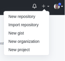 New repository drop-down menu.