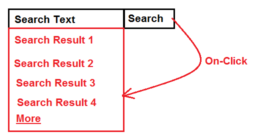 drop-down search box